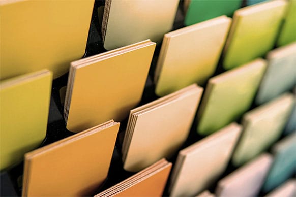 Akzonobel colored wood samples